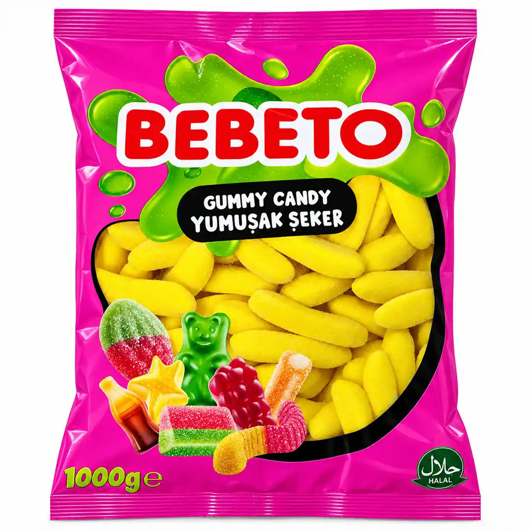 پاستیل ببتو مدل موز شکری Bebeto بسته یک...