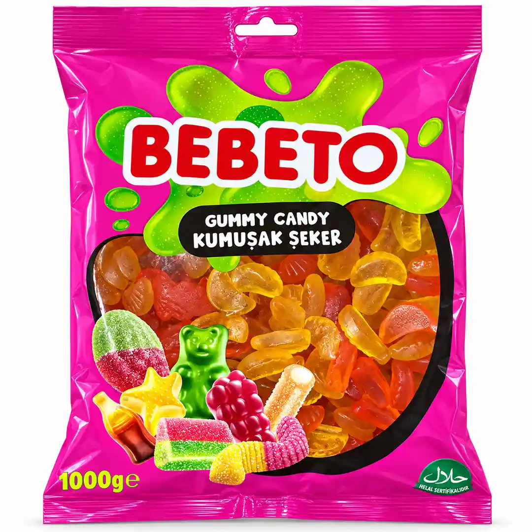 پاستیل ببتو مدل پرتقالی Bebeto بسته یک کیلویی