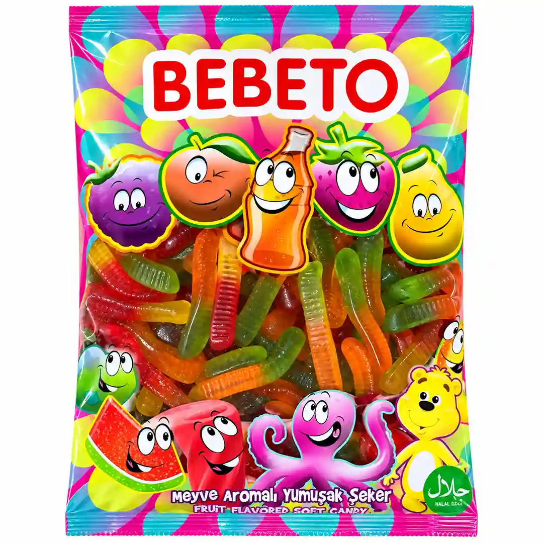 پاستیل ببتو مدل کرمی شکل Bebeto بسته یک...