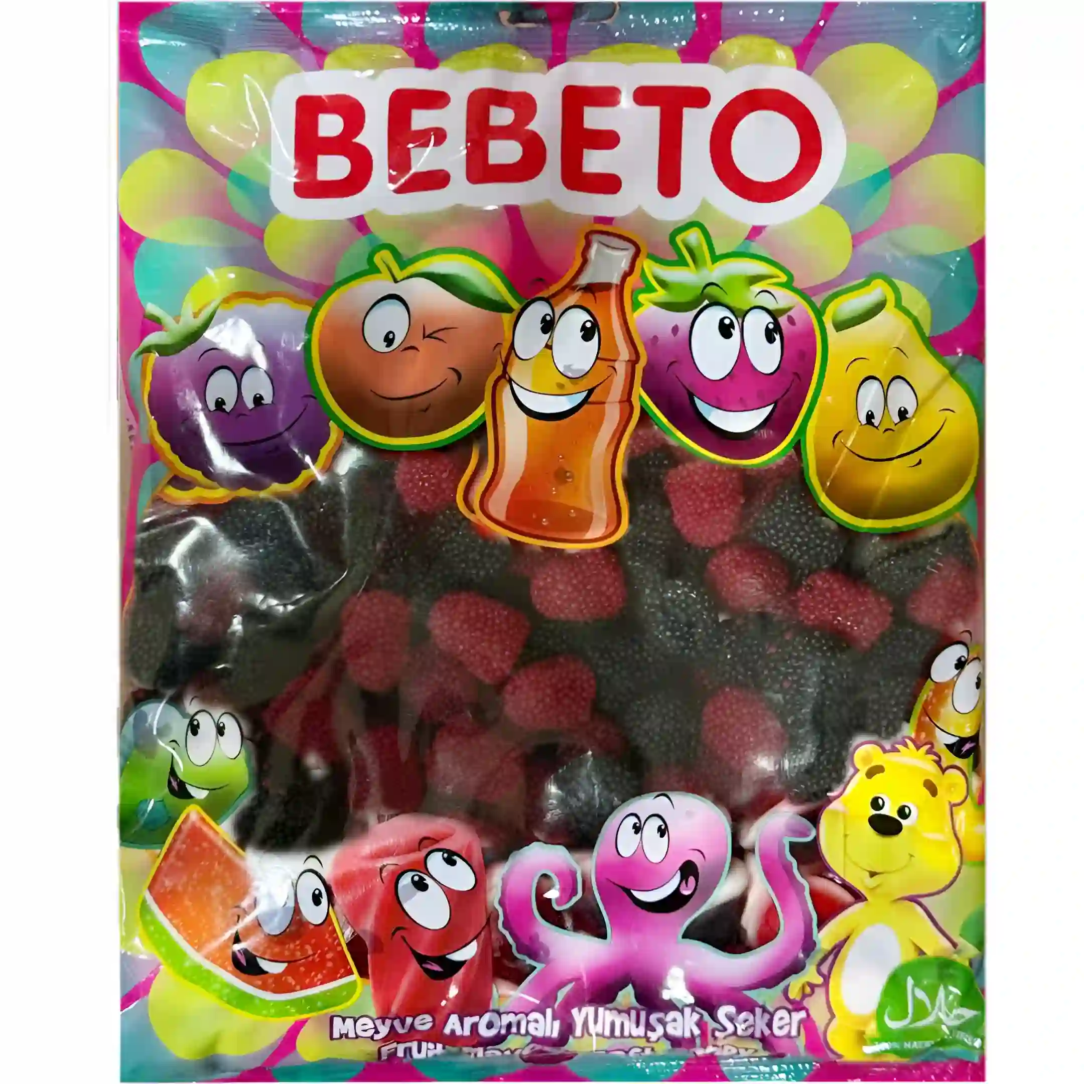 پاستیل ببتو مدل تمشک Bebeto بسته 700 گرمی