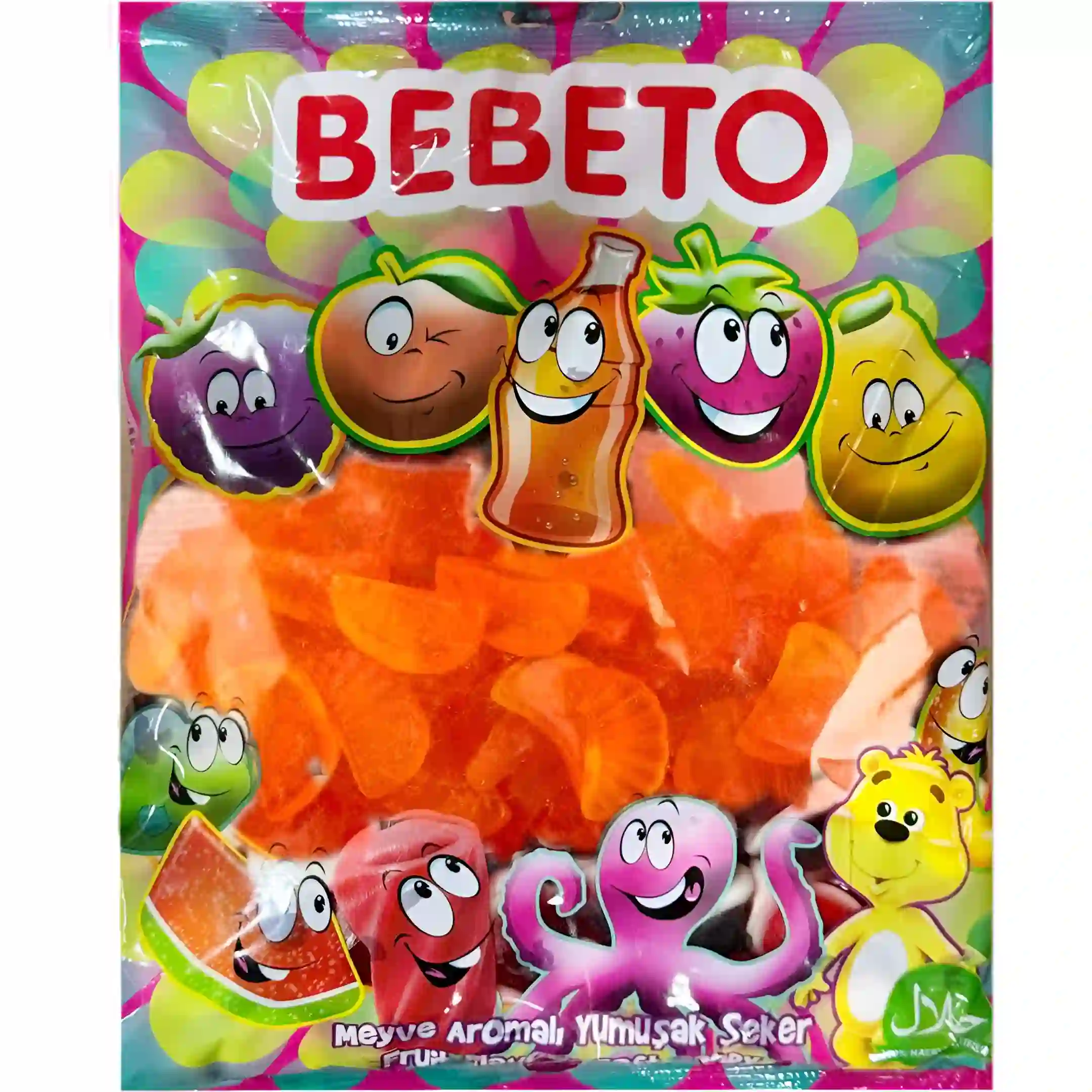 پاستیل ببتو مدل پرتقالی Bebeto بسته یک کیلویی