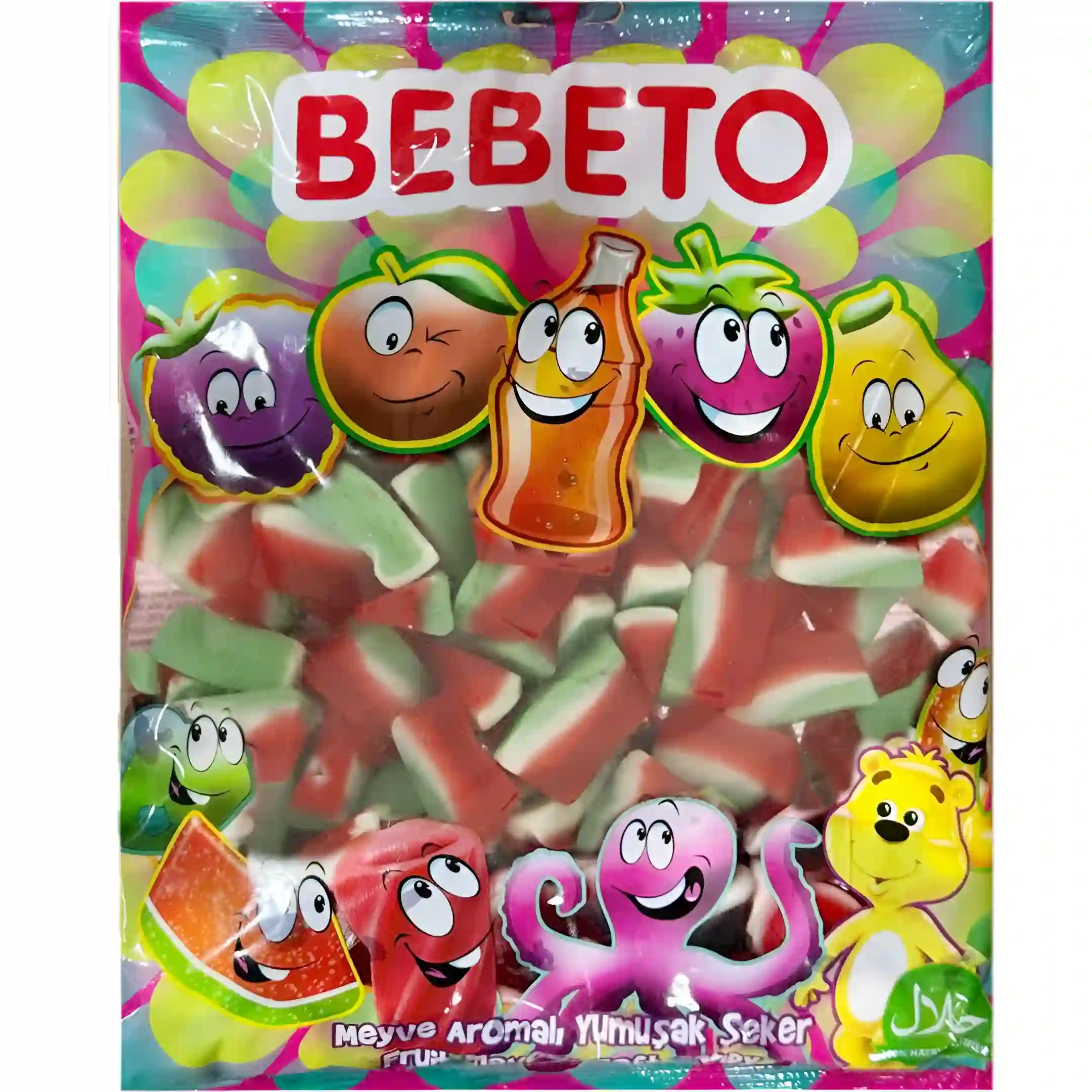 پاستیل ببتو مدل هندوانه Bebeto بسته یک کیلویی