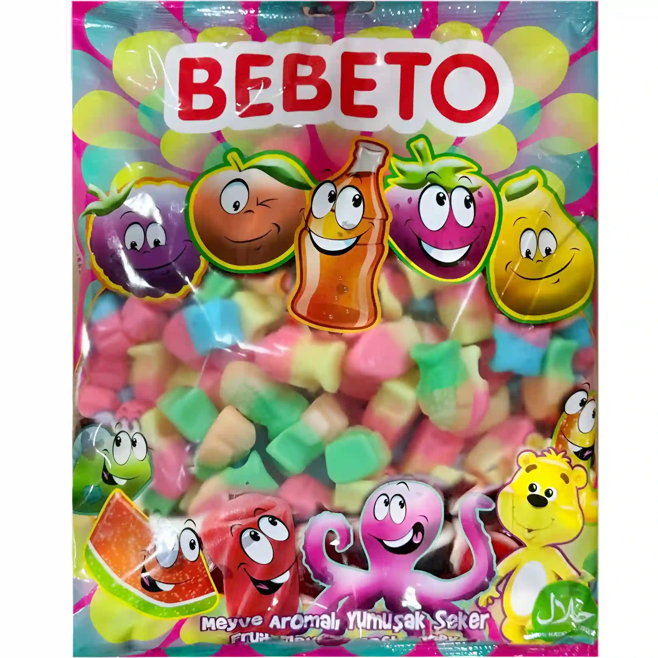 پاستیل ببتو مدل ماهی Bebeto بسته یک کیلویی