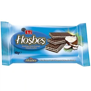 ویفر اتی هوش بش با کرم نارگیل Eti HosBes Hindistan Cevizi وزن 40 گرم