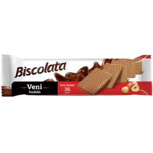 ویفر ونی بیسکولاتا با کرم فندقی Biscolata Veni Findikli وزن 110 گرم