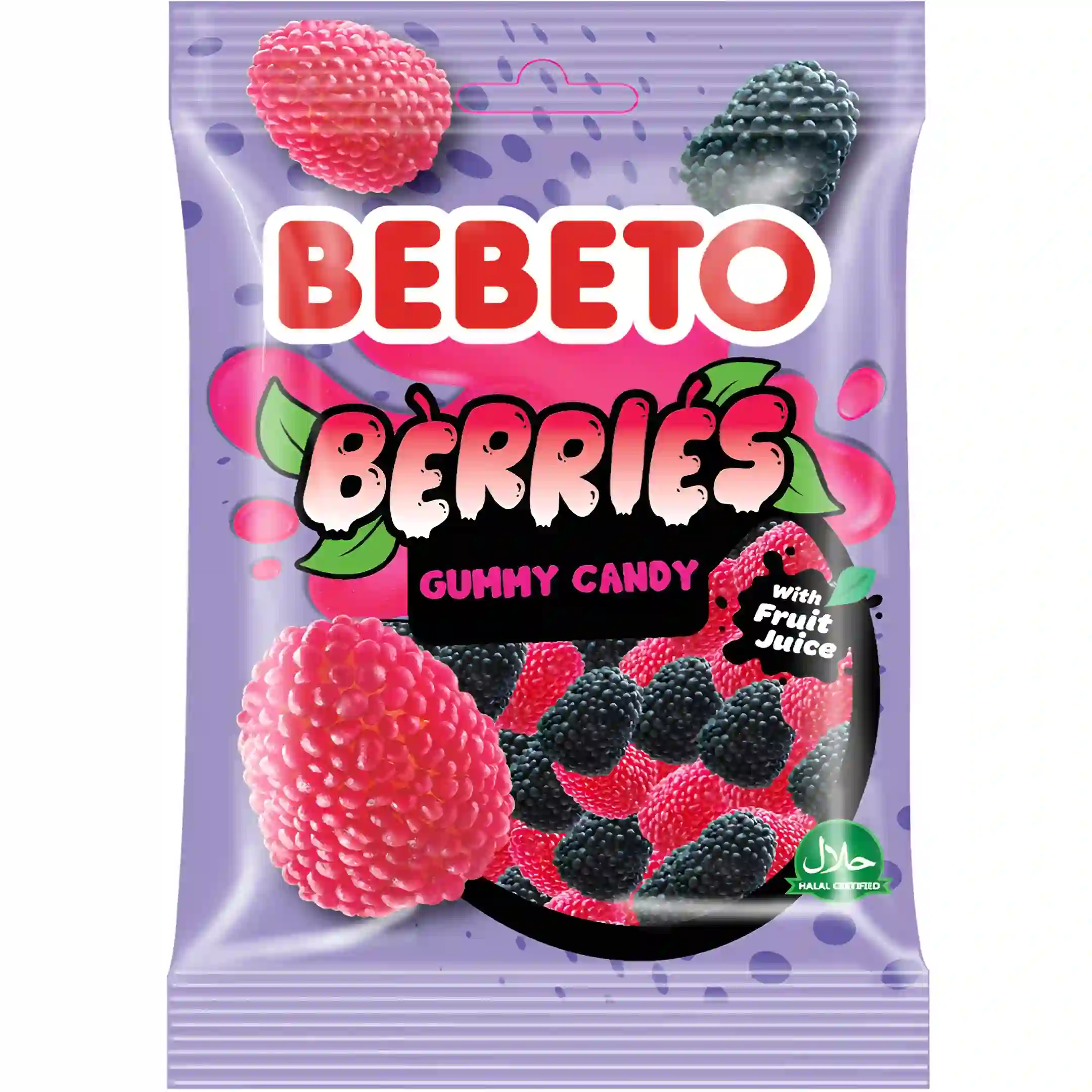 پاستیل تمشک ببتو Bebeto Berries وزن 80 گرم
