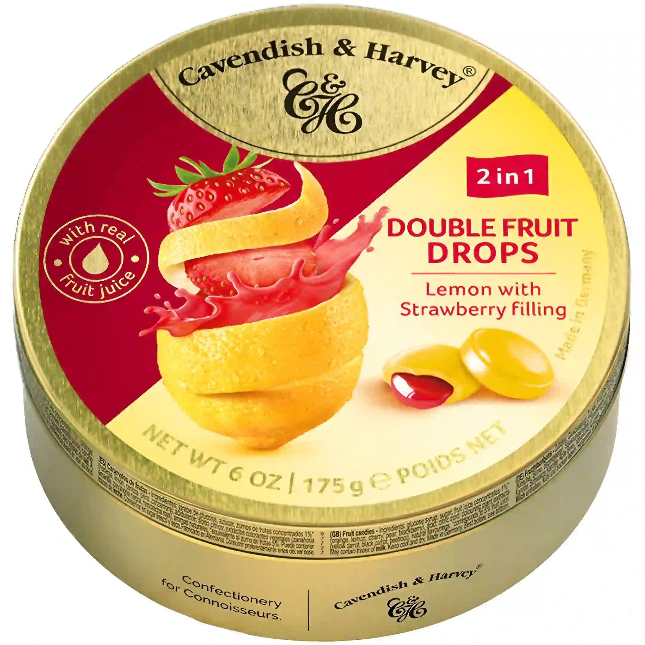 آبنبات کاوندیش لیمو مغز توت فرنگی Cavendish وزن...