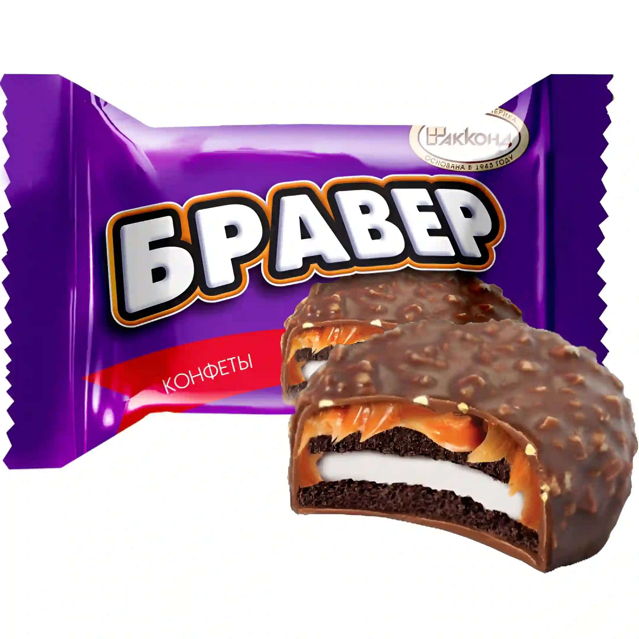 ویفر براور آکوند با مغز کرم کارامل و...