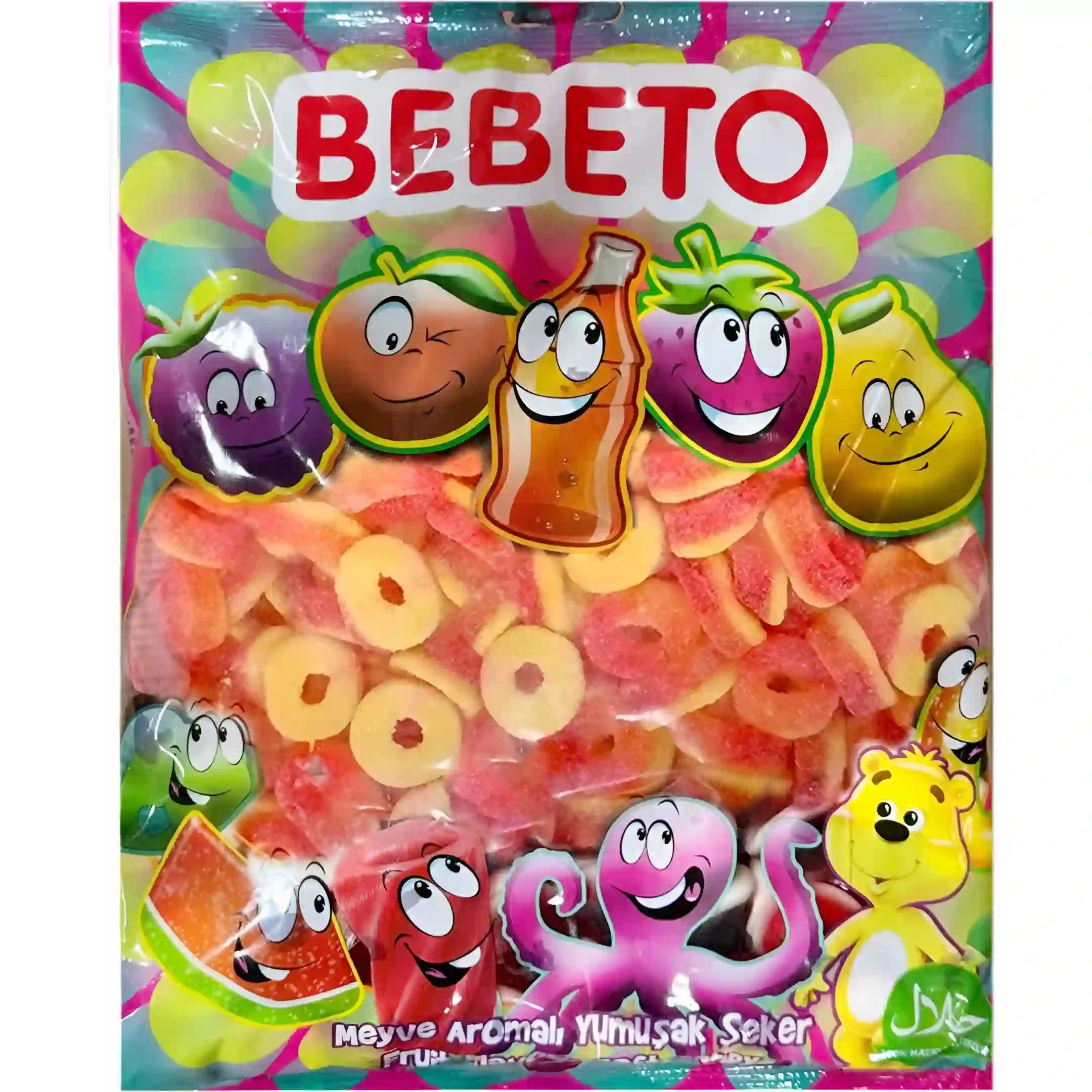 پاستیل ببتو مدل حلقه هلو Bebeto بسته یک...