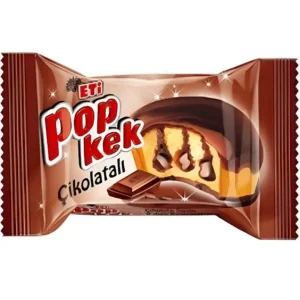 پوپ کیک اتی با روکش کاکائو و مغز سس شکلات Eti Pop Kek Cikolatali وزن 60 گرم