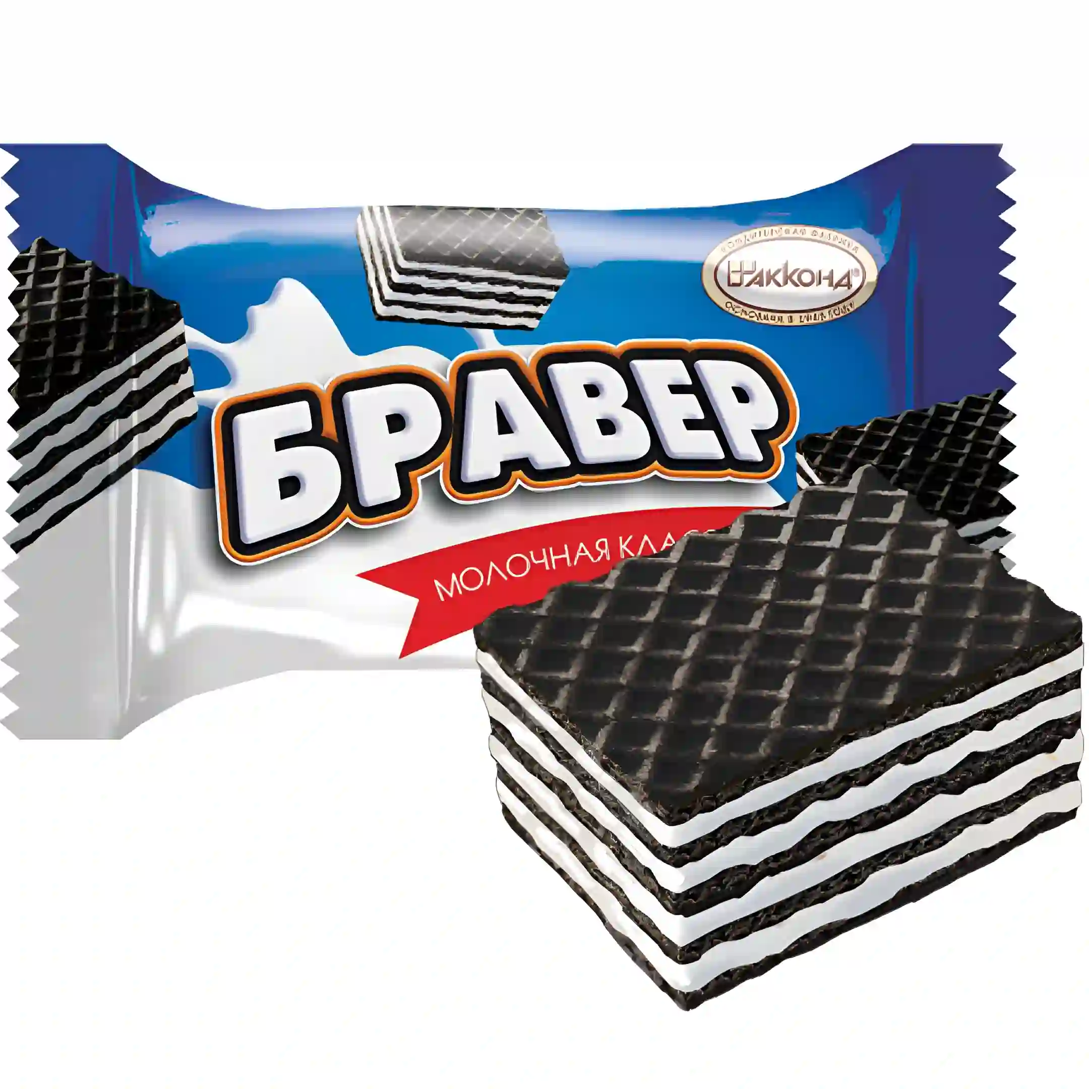 ویفر براور آکوند با کرم شیری و کاکائویی Akkond Braver بسته 500 گرمی