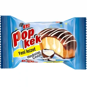 پوپ کیک اتی با روکش کاکائو و مغز نارگیلی Eti Pop Kek وزن 60 گرم