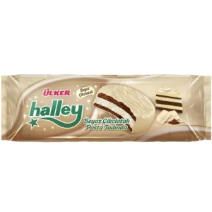 کوکی ساندویچی اولکر هالی با روکش شکلات سفید Ulker Halley وزن 210 گرم