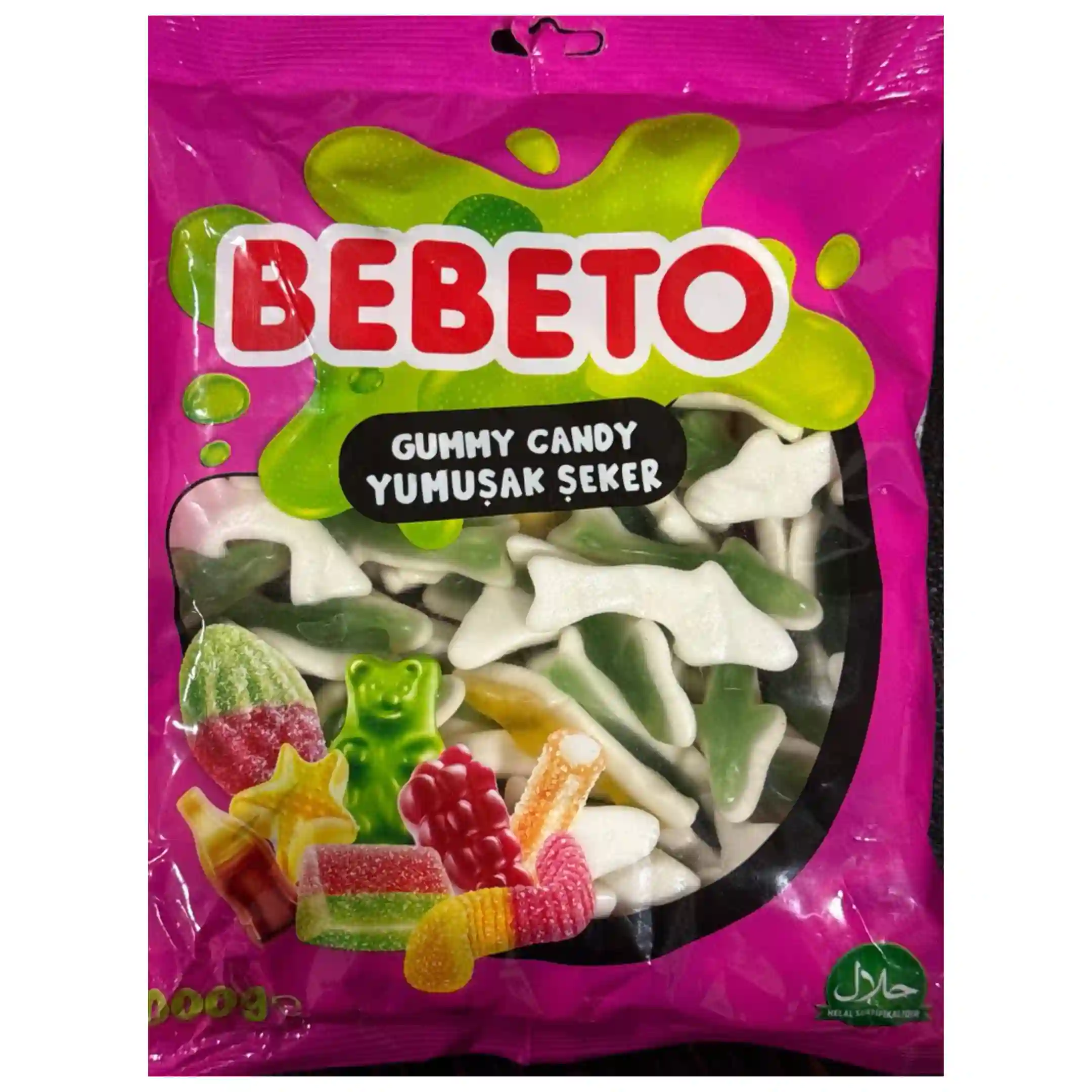 پاستیل ببتو مدل کوسه Bebeto بسته یک کیلویی