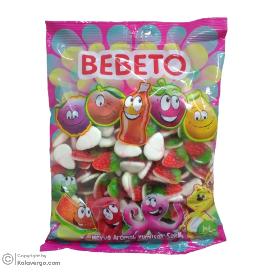پاستیل ببتو Bebeto مدل توت فرنگی وزن 1000 گرم