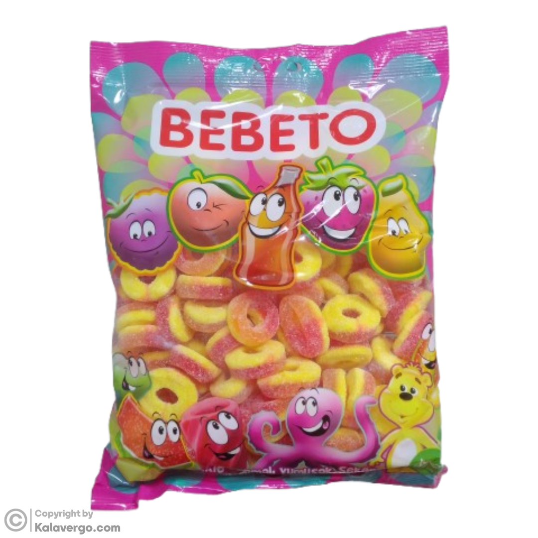 پاستیل حلقه هلو ببتو Bebeto وزن 1000 گرم