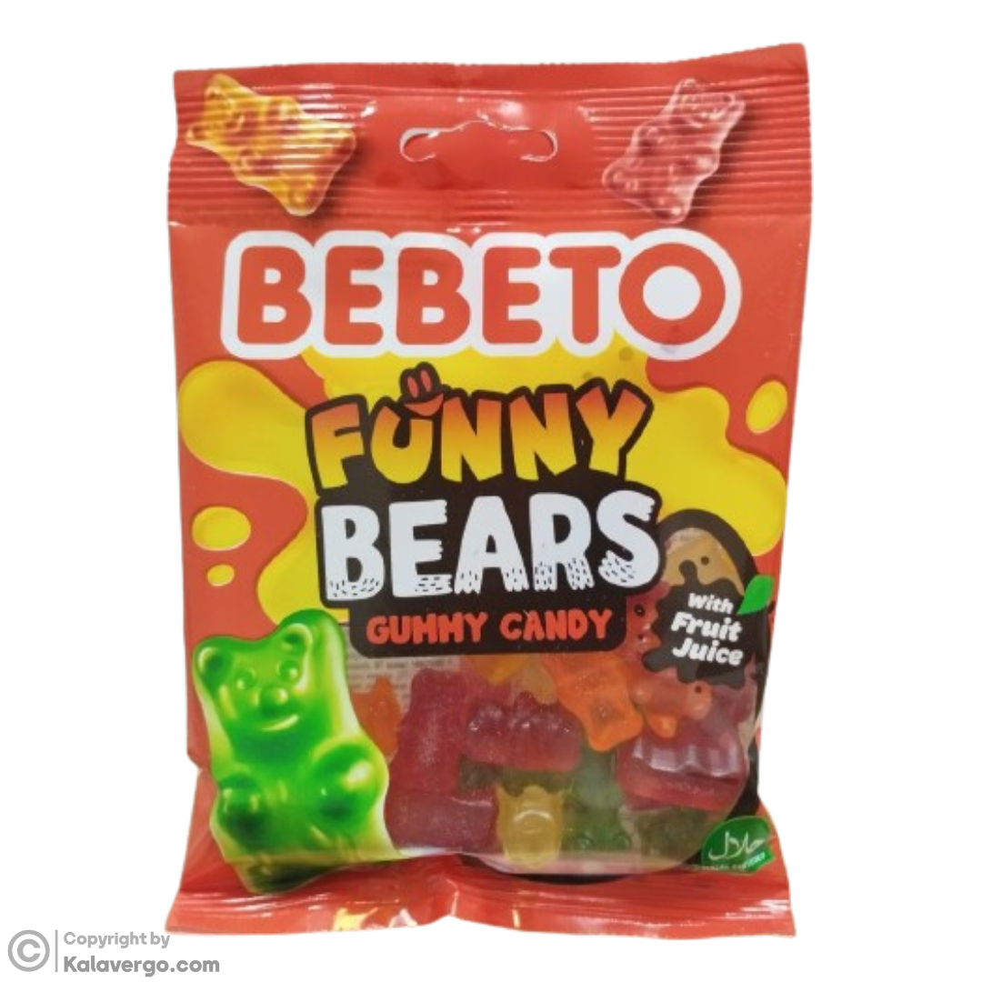 پاستیل خرس ببتو Bebeto Funny Bears وزن 80 گرم