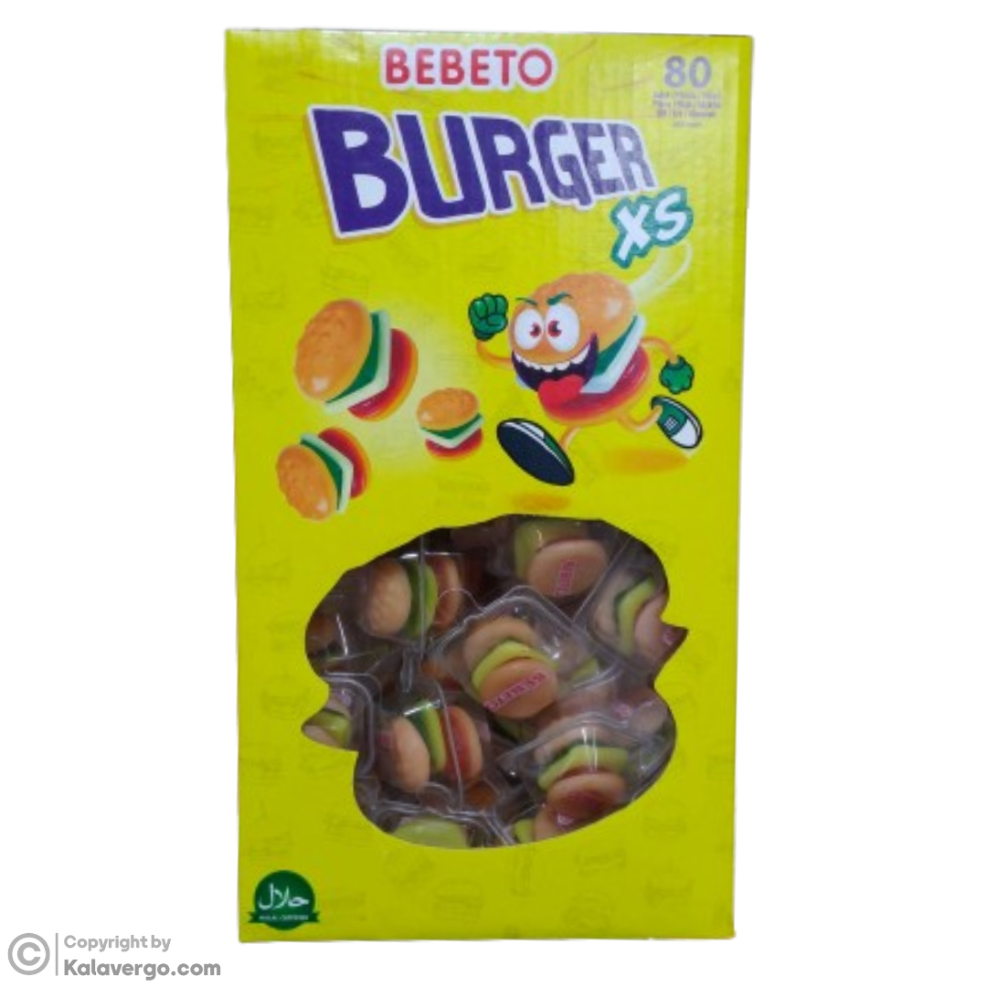 پاستیل برگر ببتو Bebeto Burger بسته 80 عددی