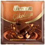 شکلات تخته‌ای اولکر Ulker شیرین با عسل، بادام و کروکانت 60 گرم