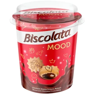 بیسکویت لیوانی بیسکولاتا با مغز کرم شکلاتی Biscolata Mood وزن 125 گرم