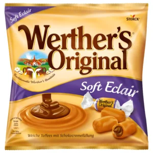 تافی کاراملی وردرز اورجینال اشتورک با مغز کرم شکلات Storck Werther's Orginal Soft Eclair وزن 180 گرم