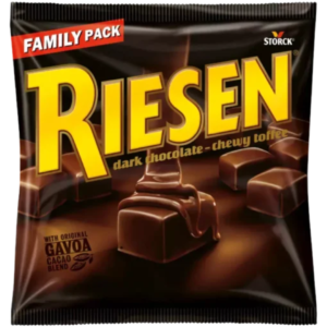 تافی شکلات تلخ ریزن با مغز کارامل Riesen Dark Chocolate وزن 400 گرم