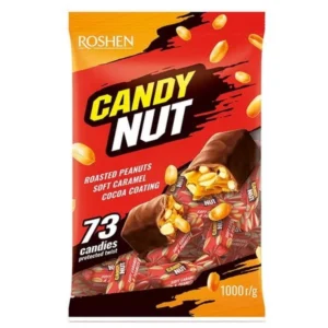 شکلات کندی نات روشن با مغز کارامل و بادام زمینی Roshen Candy Nut وزن 1000 گرم