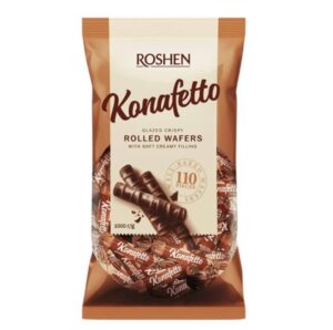 ویفر رولی روشن کانافتو طعم شکلاتی Roshen Konafetto بسته ۱ کیلویی