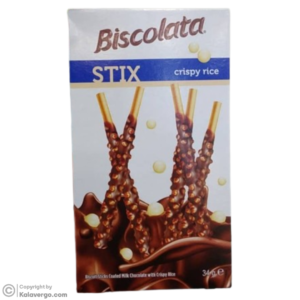چوب شکلاتی بیسکولاتا استیکس با برنجک Biscolata Stix Crispy Rice وزن 34 گرم