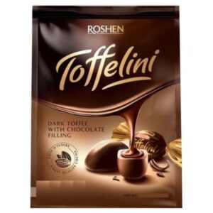 تافی کاکائویی تلخ روشن Roshen بسته 1 کیلویی