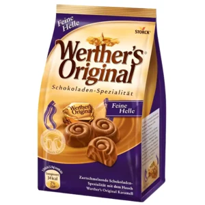 تافی کاراملی وردرز اورجینال اشتورک با کرم شکلات شیری Storck Werther's Original Feine Helle وزن 153 گرم
