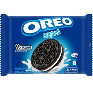 بیسکویت کاکائویی اورئو با کرم وانیلی Oreo Original بسته 9 عددی وزن 248 گرم