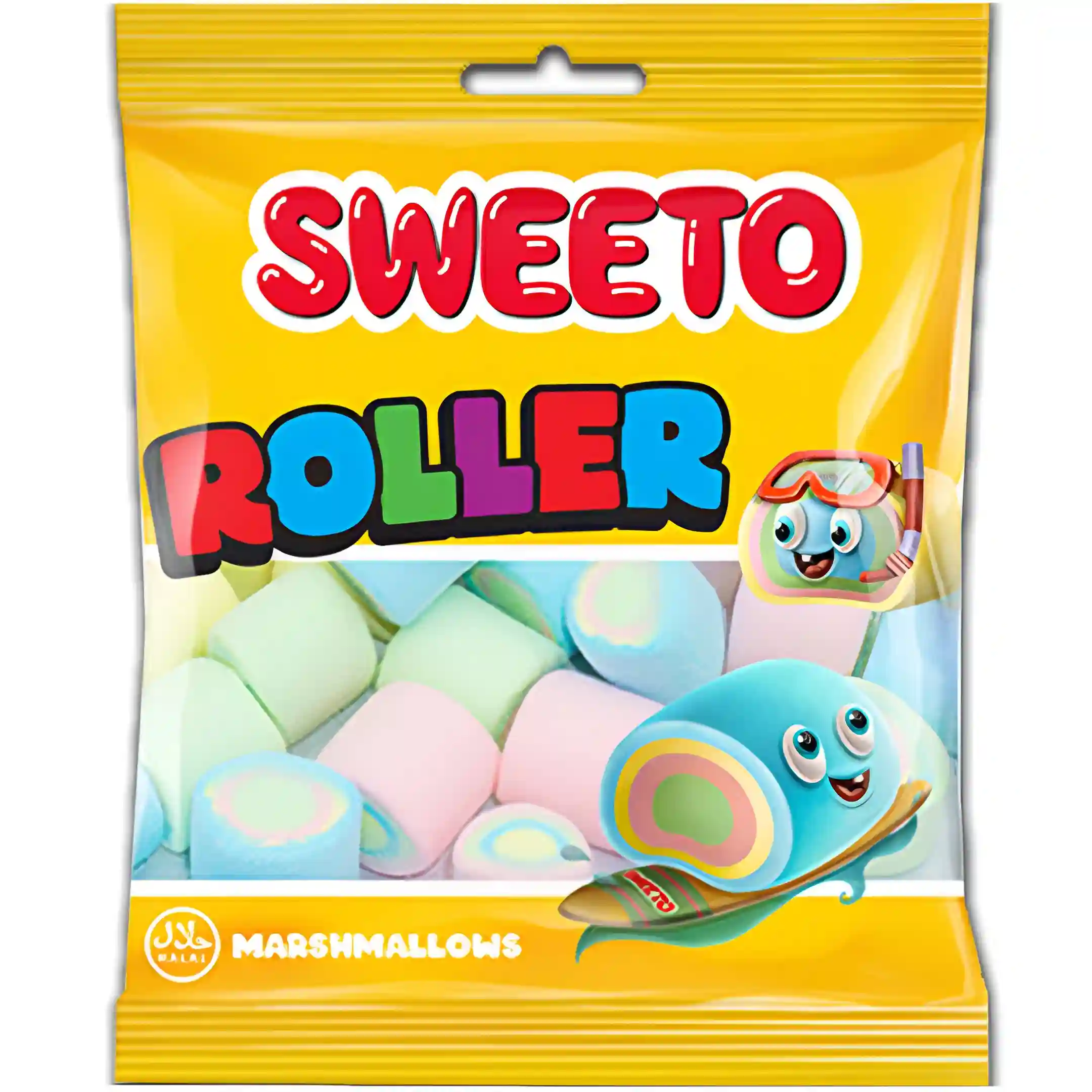 مارشمالو رولر سویتو با طعم مخلوط Sweeto Marshmallow Roller وزن ۶۰ گرم