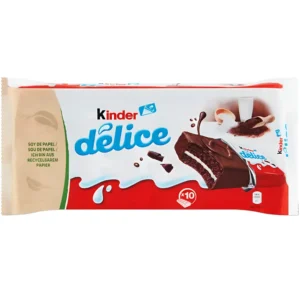 کیک شکلاتی کیندر با مغز شیر و کرم شکلات Kinder Delice وزن 39 گرم