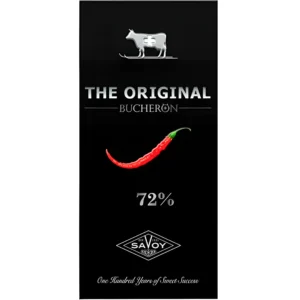 شکلات تلخ 72% بوچرون با طعم فلفل قرمز The Orginal Bucheron وزن 90 گرم