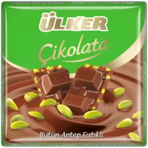 شکلات اولکر چیکولاتا با مغز پسته Ulker Cikolata fıstıkli وزن 70 گرم