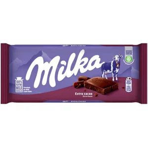 شکلات میلکا با کرم کاکائو اضافه Milka Extra Cacao وزن 100 گرم