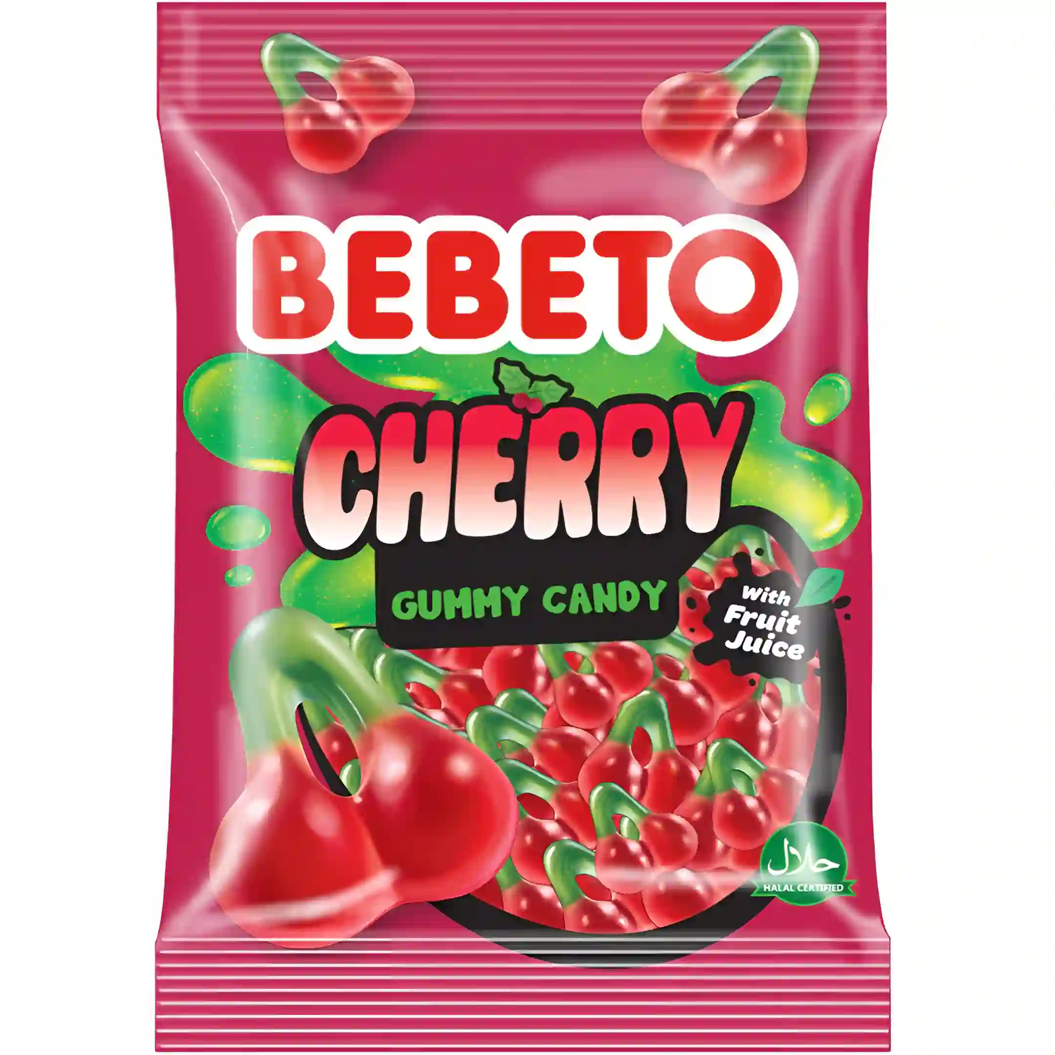 پاستیل ببتو مدل گیلاس Bebeto Cherry وزن 80 گرم