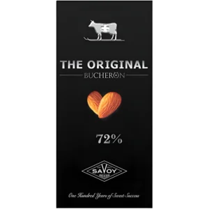 شکلات تلخ 72% بوچرون با طعم بادام The Orginal Bucheron وزن 90 گرم