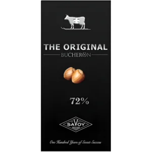 شکلات تلخ 72% بوچرون با طعم فندق The Orginal Bucheron وزن 90 گرم