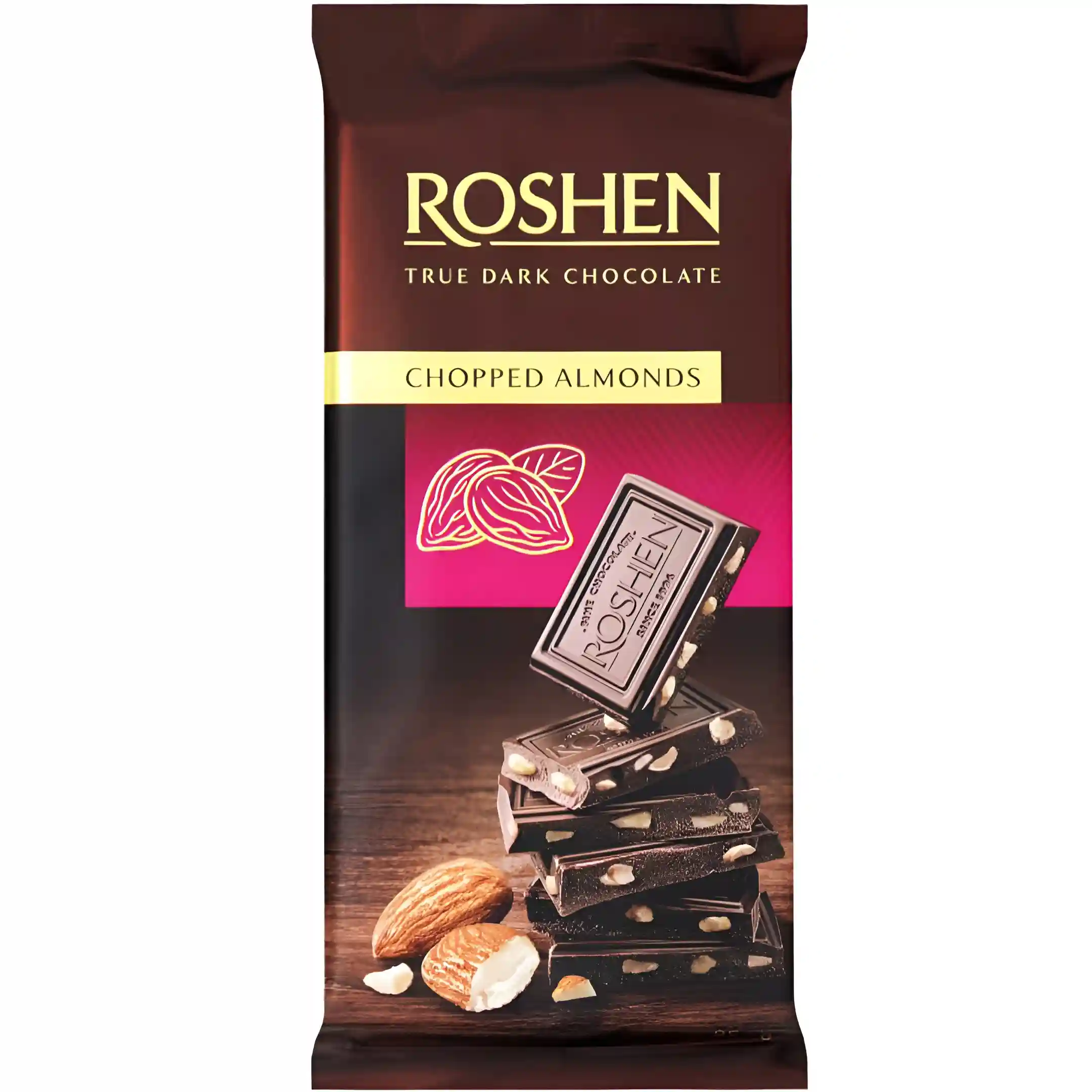 شکلات روشن تکه بادام Roshen وزن 85 گرم