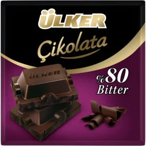 شکلات اولکر چیکولاتا با کرم کاکائو تلخ 80% Ulker Cikolata وزن 60 گرم