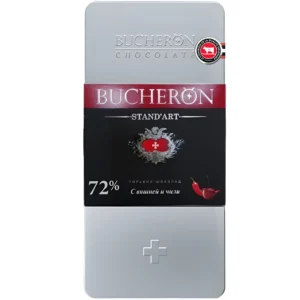 شکلات تلخ 72% بوچرون با طعم فلفل قرمز Bucheron Stand'art وزن 100 گرم
