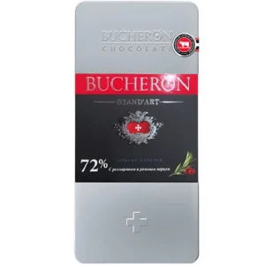 شکلات تلخ 72% بوچرون با طعم رزماری تند Bucheron Stand'art وزن 100 گرم