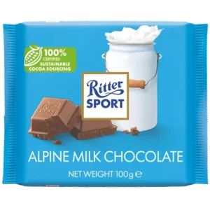 شکلات ریتر اسپرت با طعم شیر آلپاین Ritter Sport Alpine Milk Chocolate وزن ۱۰۰ گرم