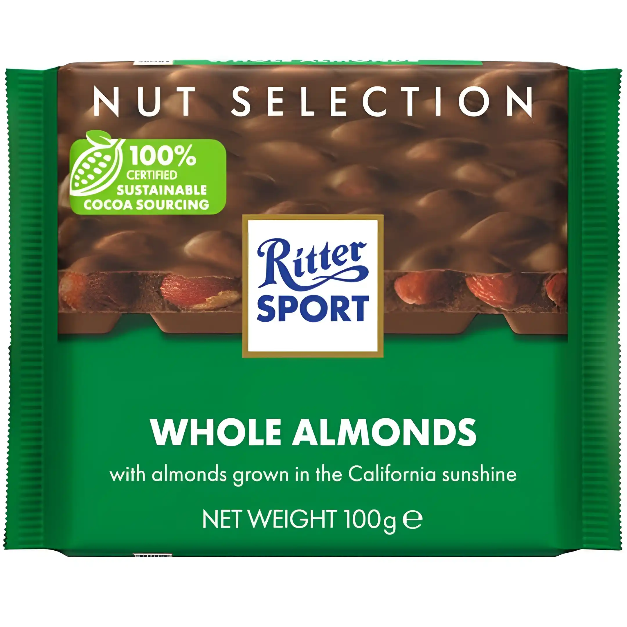 شکلات ریتر اسپرت بادام کامل Ritter Sport وزن...