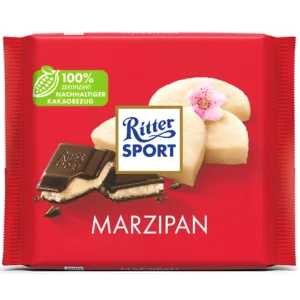 شکلات ریتر اسپرت با طعم شکلات تلخ و مغز کرم مارزیپان Ritter Sport Marzipan وزن ۱۰۰ گرم