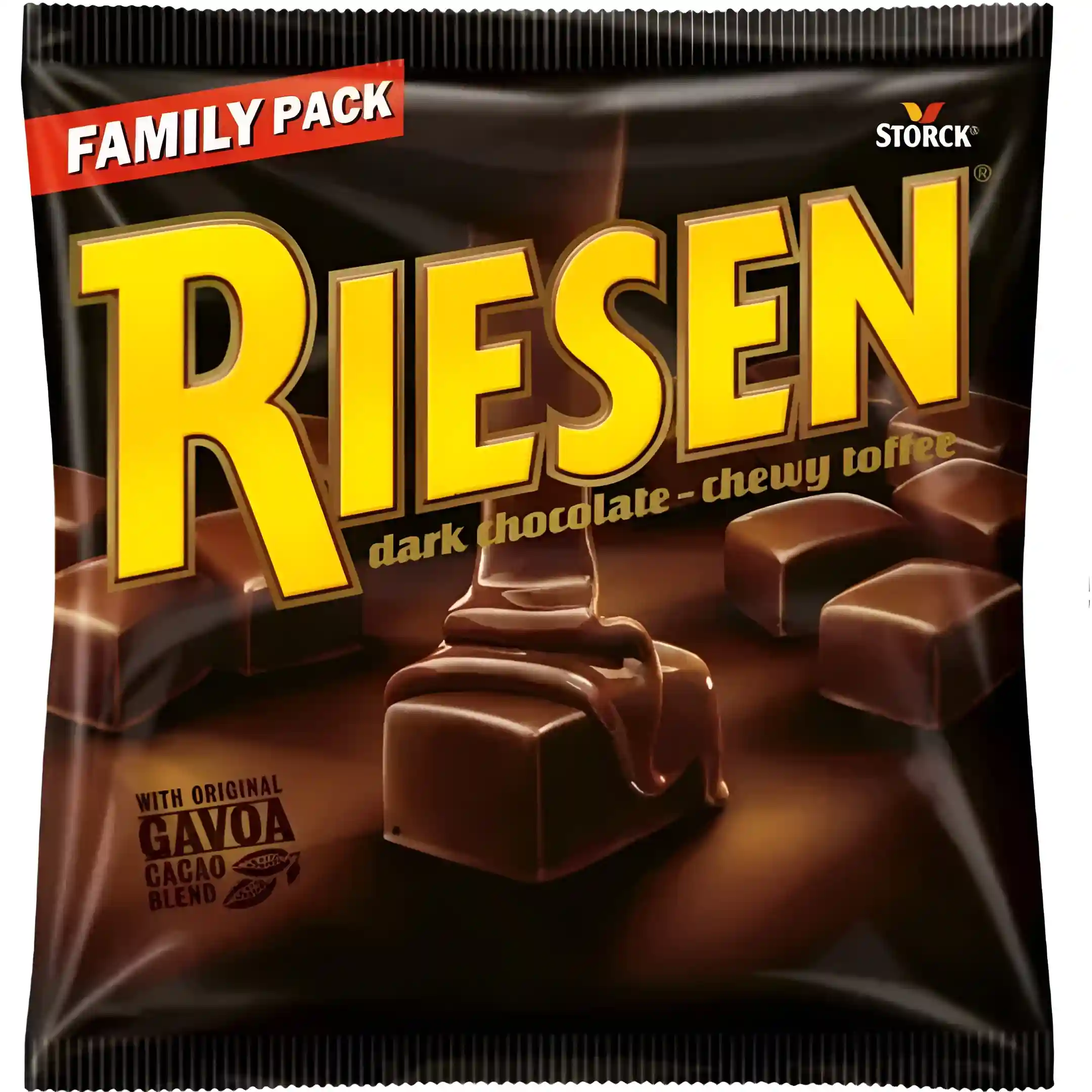 تافی شکلات تلخ ریزن با مغز کارامل Riesen...