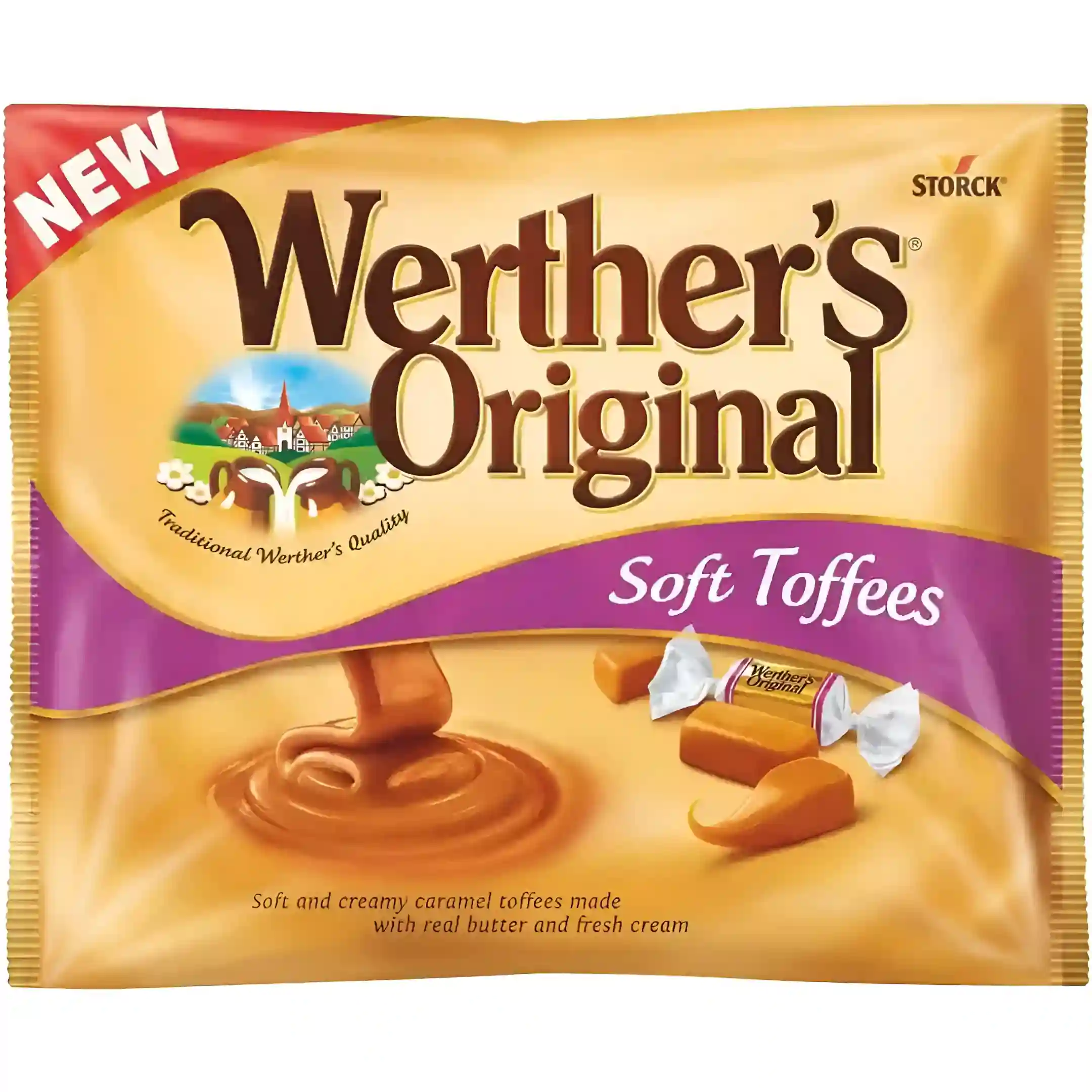 تافی نرم کاراملی وردرز اورجینال Werther's Original Soft Toffees وزن 600 گرم