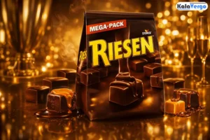 تافی شکلات تلخ مگاپک ریزن با مغز کارامل Riesen Dark Chocolate وزن 900 گرم